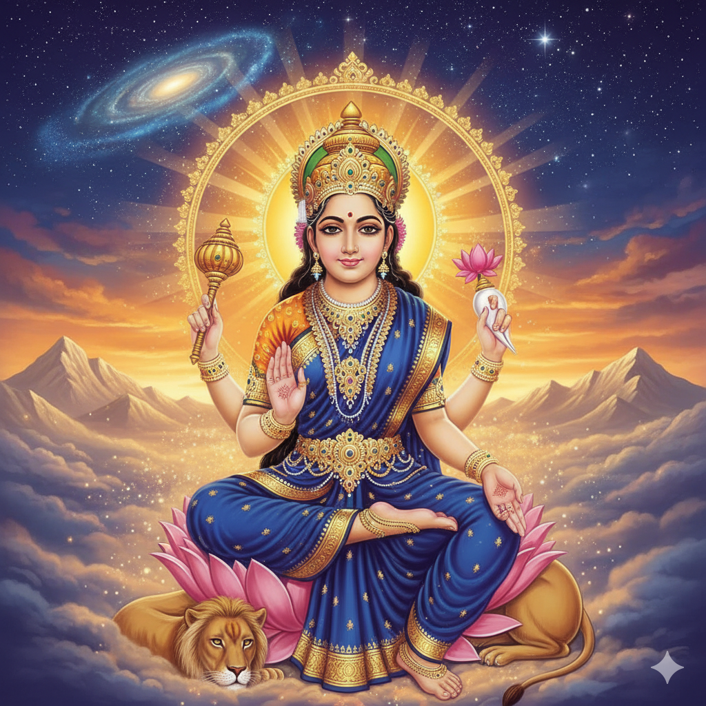 Divine depiction of Maa Siddhidatri